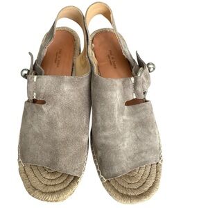 rag & bone Taupe Suede Slingback Espadrille Sandals
